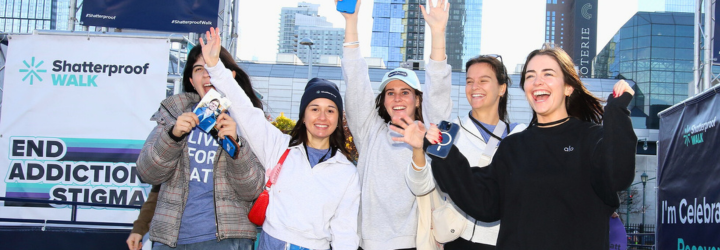 Friends walking for charity
